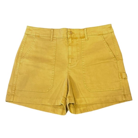 J. Crew Pants - J. Crew Re-Imagined Chino 4" Short Mustard Yellow Cotton Fair Trade NEW Size 10